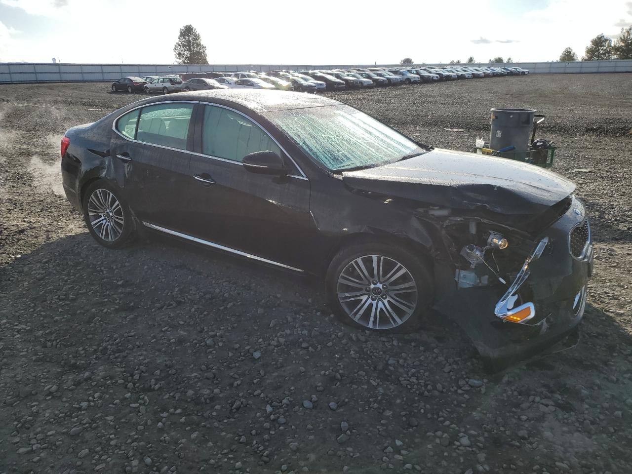 2016 KIA Cadenza VIN KNALN4D70G5201159 Copart auction photo, front end / side damage thumbnail 4
