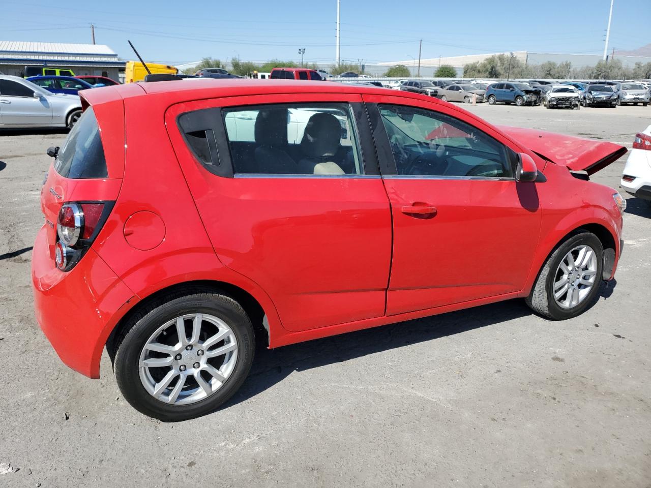 2015 Chevrolet Sonic VIN 1G1JC6SB3F4138462 Copart auction photo, front end damage thumbnail 3