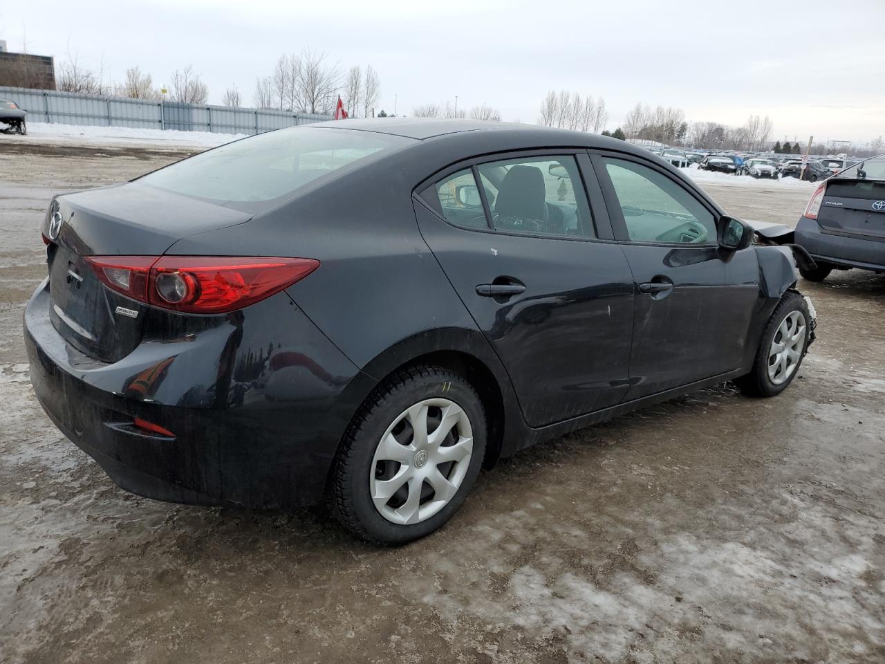 2018 Mazda 3 VIN 3MZBN1U76JM221637 Copart auction photo, front end / side damage thumbnail 3