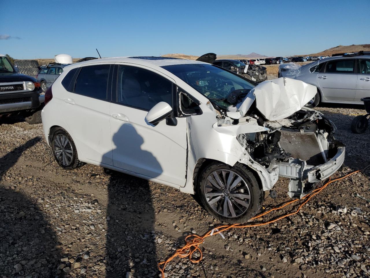 2017 Honda Fit VIN JHMGK5H70HS022358 Copart auction photo, front end damage thumbnail 4