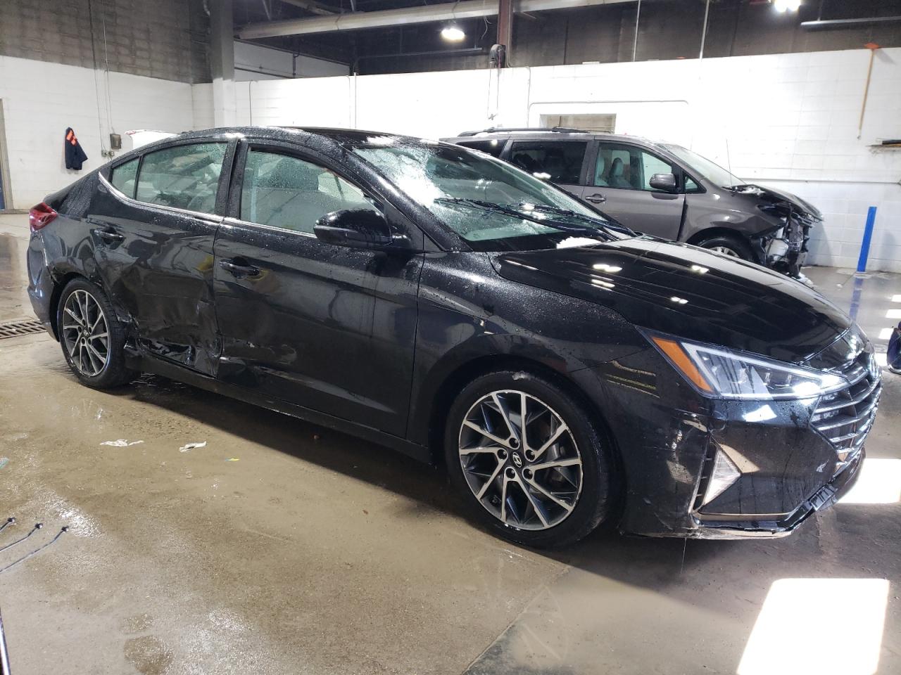 2019 Hyundai Elantra VIN 5NPD84LF1KH465863 Copart auction photo, side / front end damage thumbnail 4