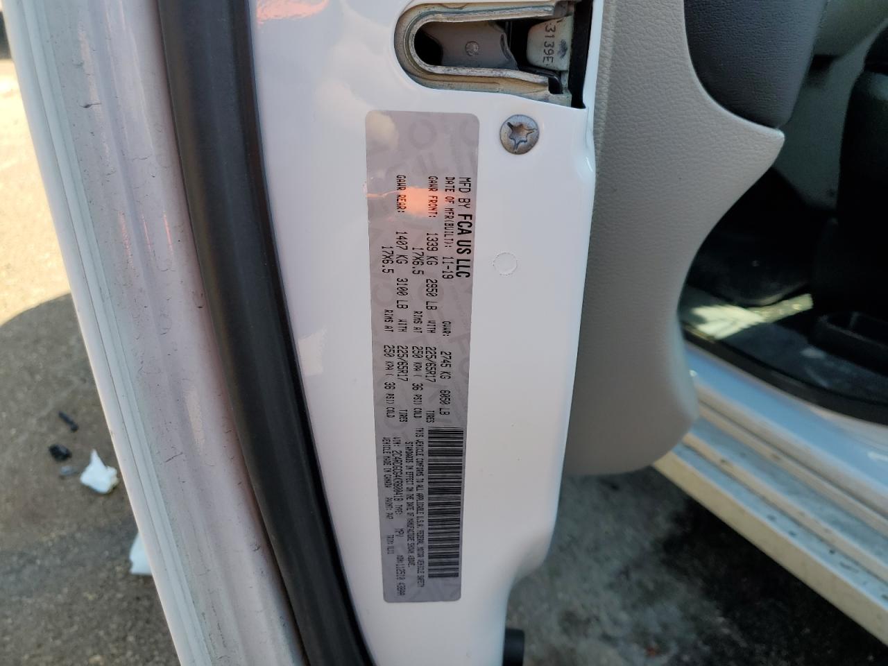 2019 Dodge Caravan VIN 2C4RDGCG4KR800418 Copart auction photo, undercarriage / front end damage thumbnail 13