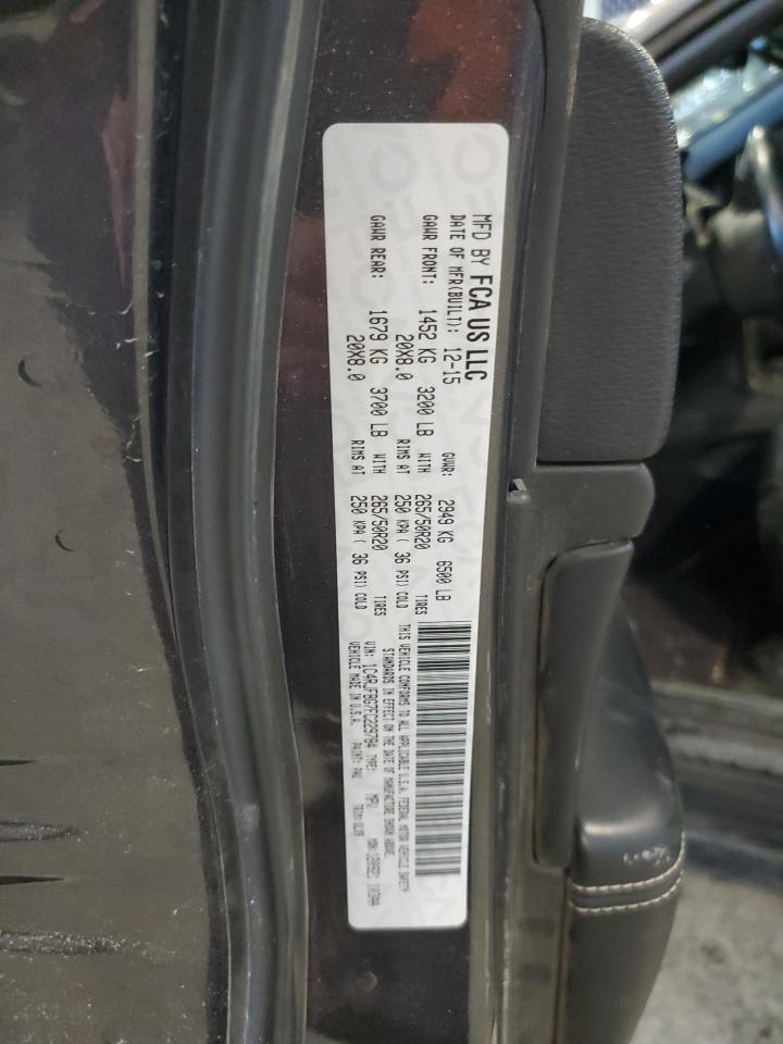 2015 Jeep Grand Cherokee VIN 1C4RJFBG7FC229784 Copart auction photo, front end / hail damage thumbnail 13