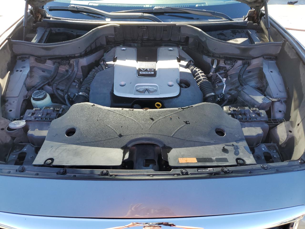 2016 Infiniti QX70 VIN JN8CS1MU2GM671820 Copart auction photo, front end / side damage thumbnail 12