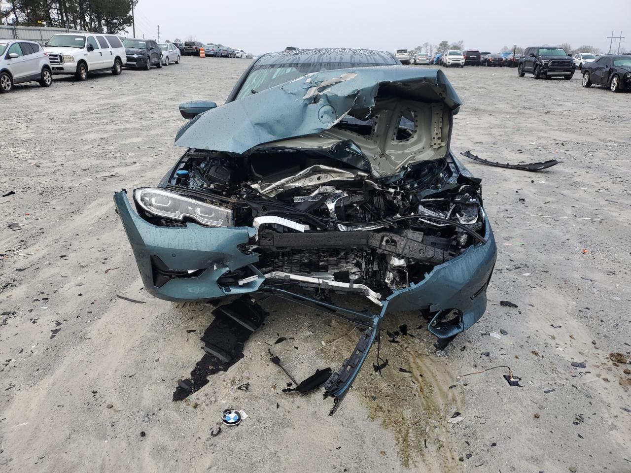 2021 BMW 3er VIN 3MW5R7J02M8C03872 Copart auction photo, front end damage thumbnail 5