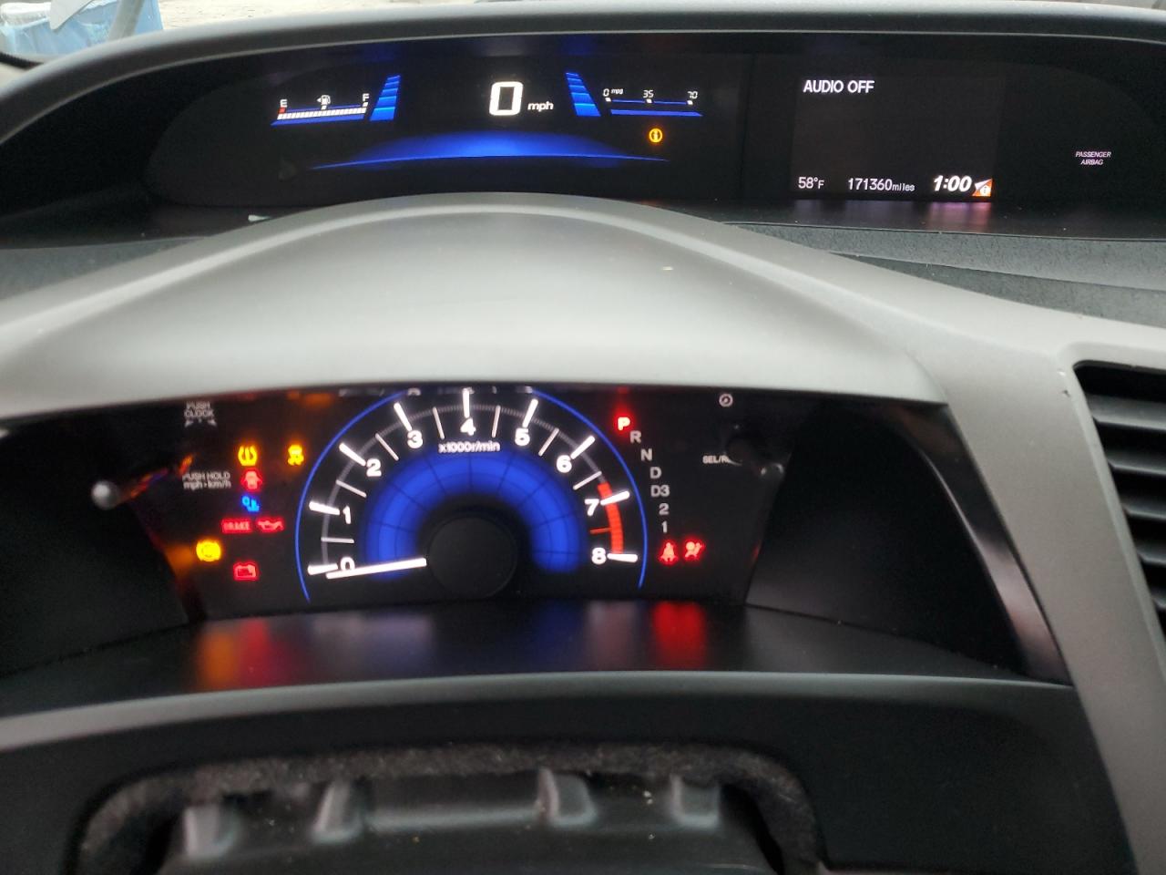 2012 Honda Civic VIN 2HGFG3B17CH532053 Copart auction photo, front end / minor dent/scratches damage thumbnail 9