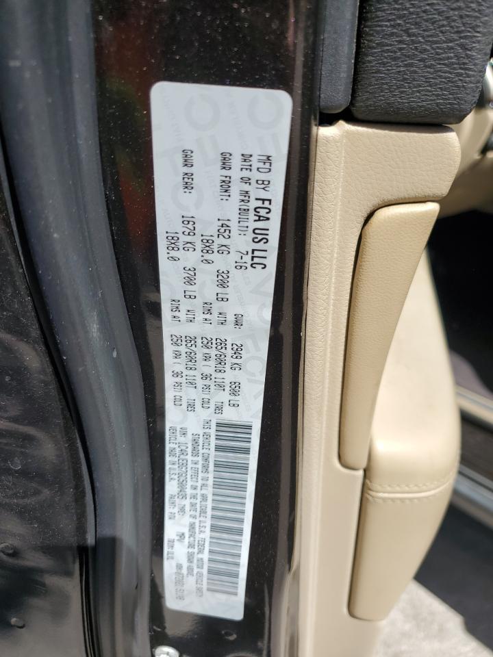 2016 Jeep Grand Cherokee VIN 1C4RJEBG7GC500435 Copart auction photo, front end / side damage thumbnail 15