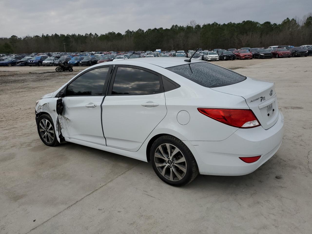 2017 Hyundai Accent VIN KMHCT4AE5HU373914 Copart auction photo, front end / side damage thumbnail 2