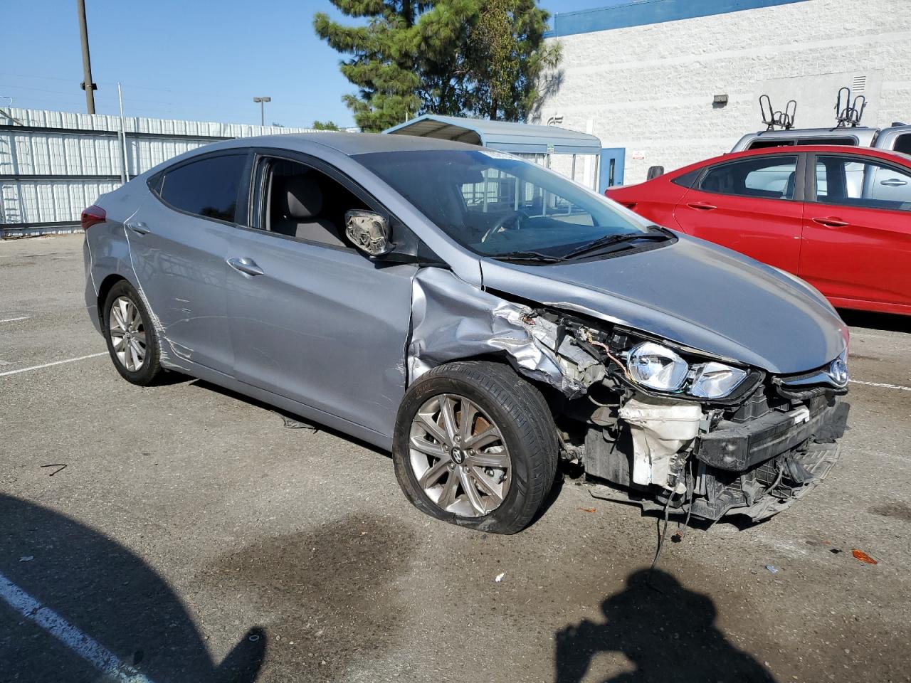 2015 Hyundai Elantra VIN 5NPDH4AE0FH619608 Copart auction photo, front end / undercarriage damage thumbnail 4