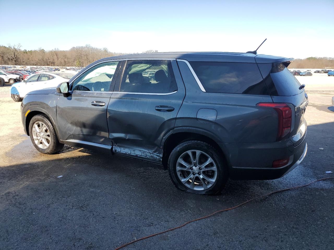 2021 Hyundai Palisade VIN KM8R14HEXMU276269 Copart auction photo, side / rear end damage thumbnail 2