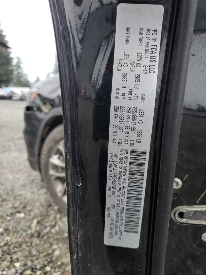 2019 Jeep Grand Cherokee VIN 1C4PJLLB4KD482798 Copart auction photo, all over damage thumbnail 15