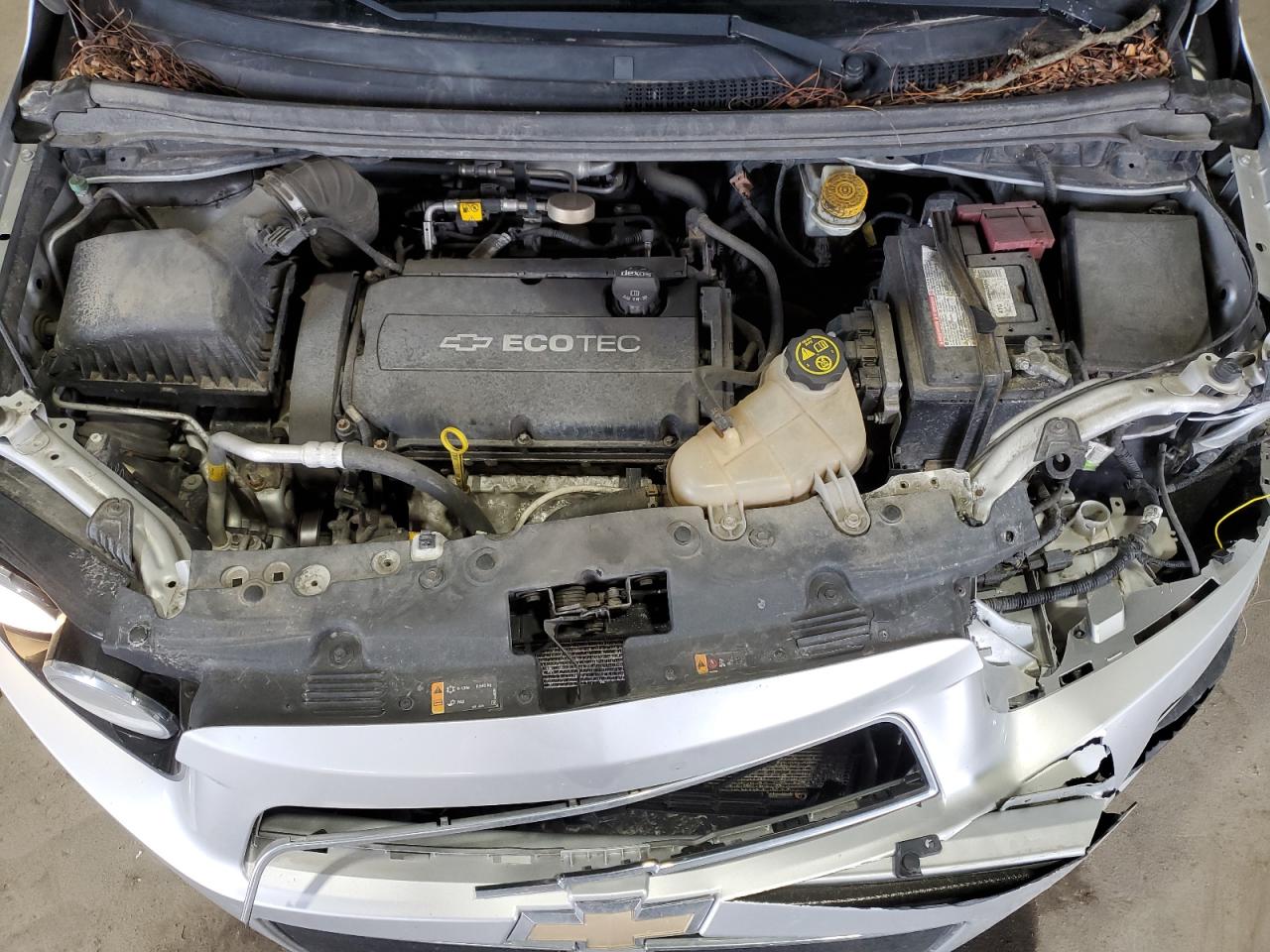 2015 Chevrolet Sonic VIN 1G1JC5SH7F4175190 Copart auction photo, front end / side damage thumbnail 11