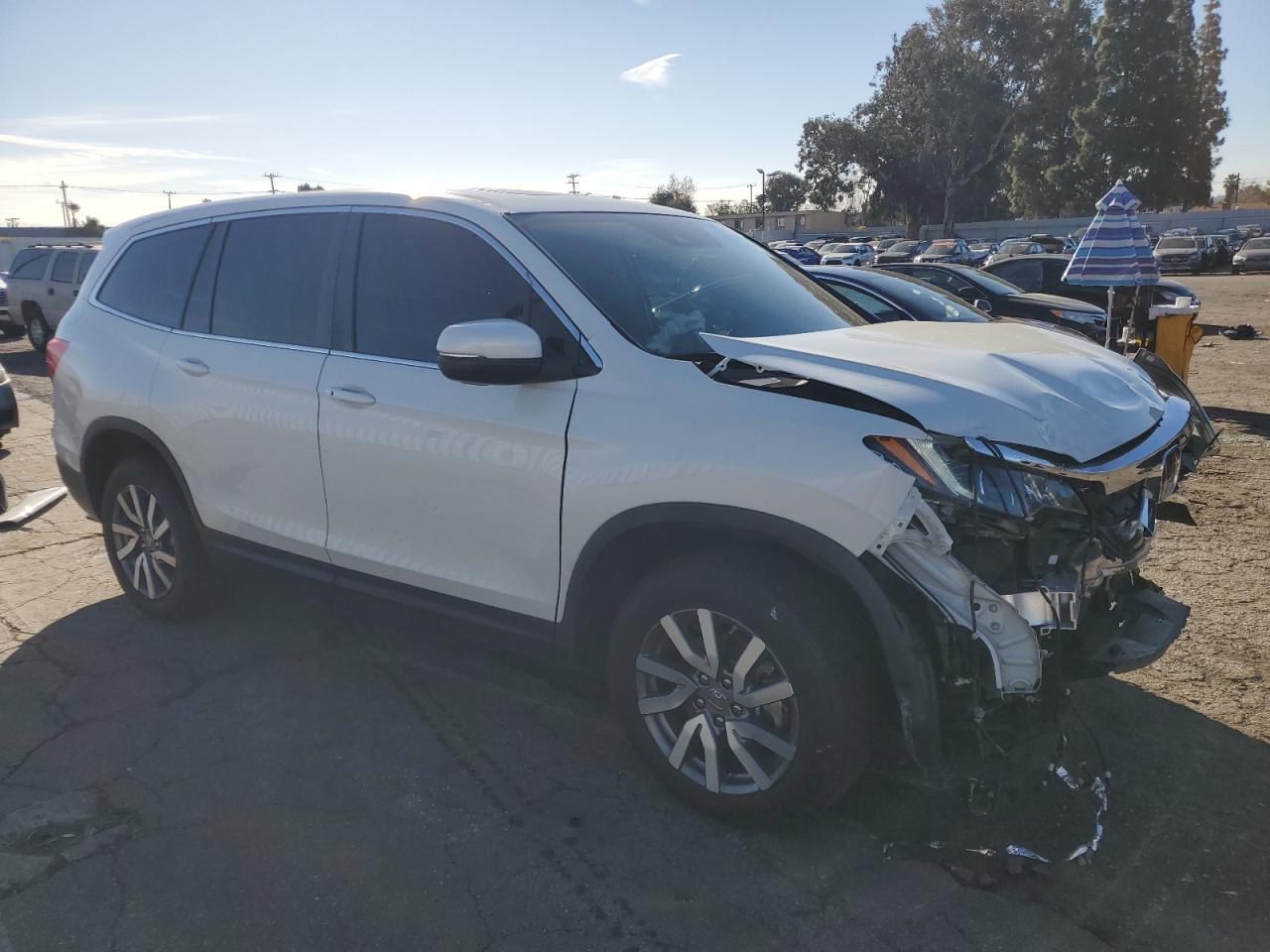 2020 Honda Pilot VIN 5FNYF5H5XLB023273 Copart auction photo, front end / minor dent/scratches damage thumbnail 4