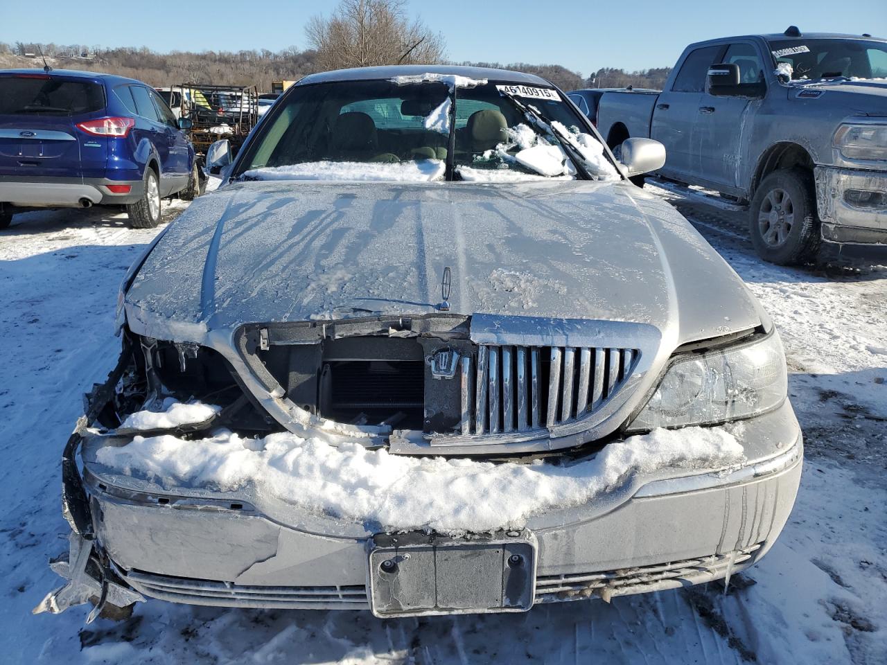 2010 Lincoln Town Car VIN 2LNBL8CV8AX750797 Copart auction photo, front end / side damage thumbnail 5