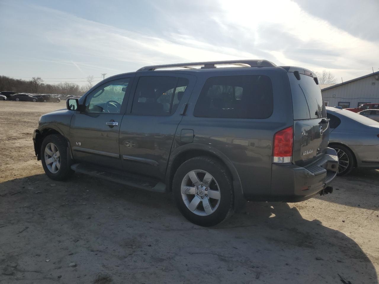 2008 Nissan Armada VIN 5N1BA08CX8N602838 Copart auction photo, front end / side damage thumbnail 2