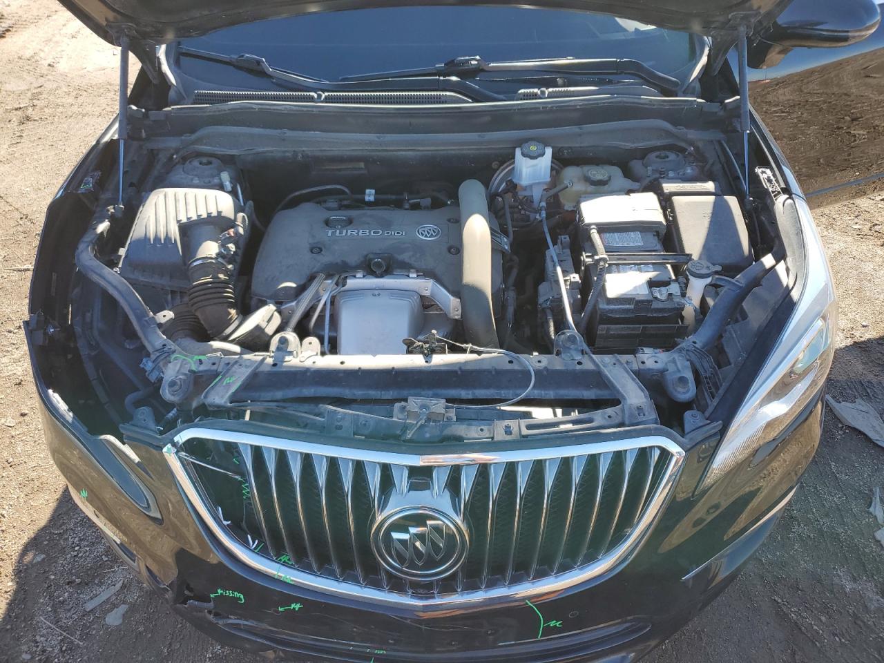 2017 Buick Envision VIN LRBFXFSX4HD030740 Copart auction photo, front end / side damage thumbnail 12