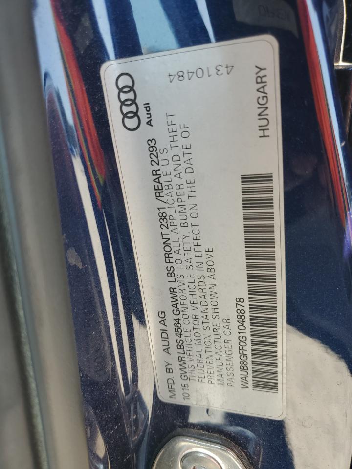 2016 Audi A3 VIN WAUB8GFF0G1048878 Copart auction photo, front end damage thumbnail 12