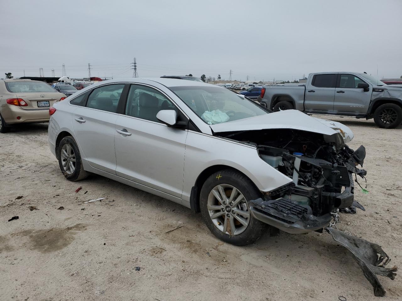 2015 Hyundai Sonata VIN 5NPE24AF4FH039454 Copart auction photo, front end / side damage thumbnail 4