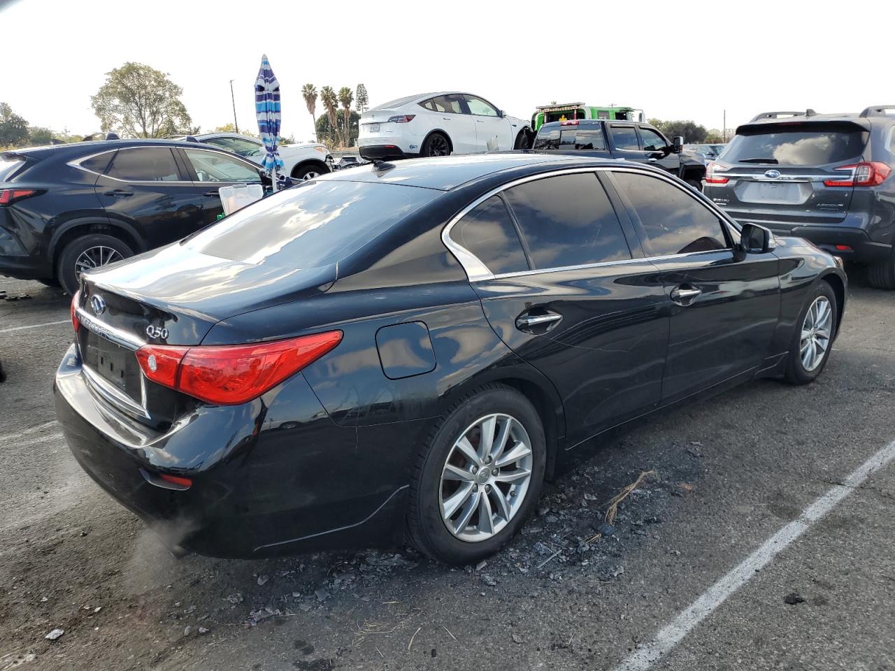 2017 Infiniti Q50 VIN JN1EV7AP7HM730524 Copart auction photo, vandalism / minor dent/scratches damage thumbnail 3