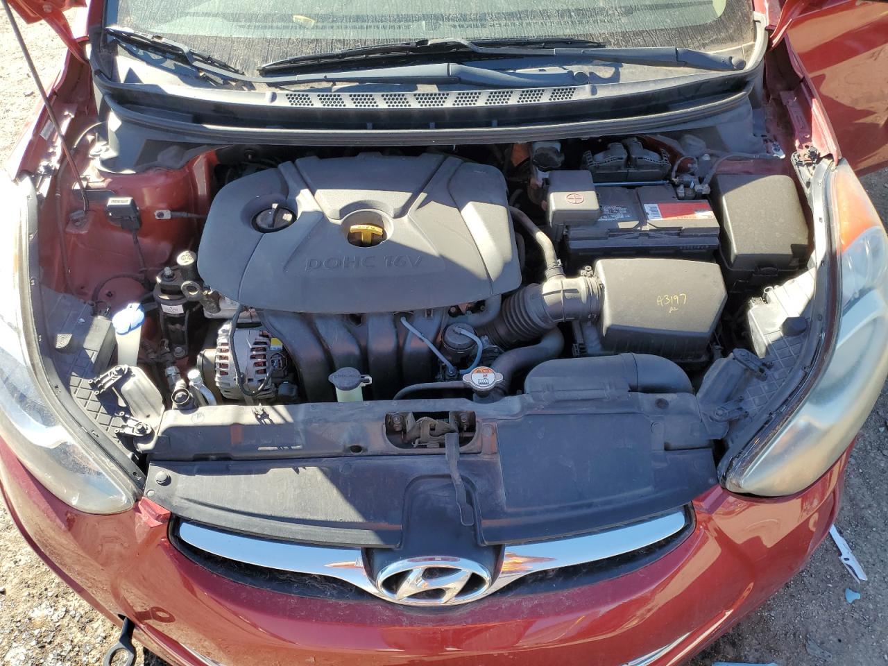 2012 Hyundai Elantra VIN KMHDH4AE3CU251292 Copart auction photo, front end / minor dent/scratches damage thumbnail 11