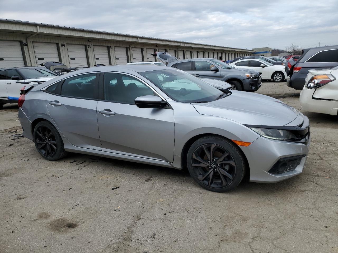 2021 Honda Civic VIN 19XFC2F81ME002279 Copart auction photo, front end / rear end damage thumbnail 4
