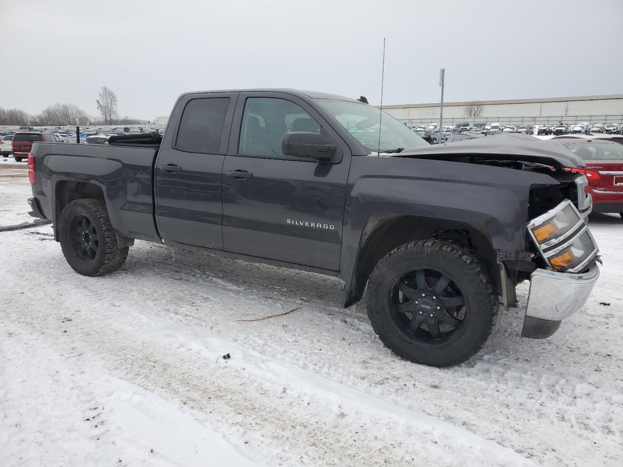 2014 Chevrolet Silverado VIN 1GCVKREH2EZ181463 Copart auction photo, front end / side damage thumbnail 4
