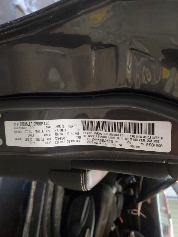 2014 Jeep Grand Cherokee VIN 1C4PJMCB8EW203190 Copart auction photo, front end damage thumbnail 12