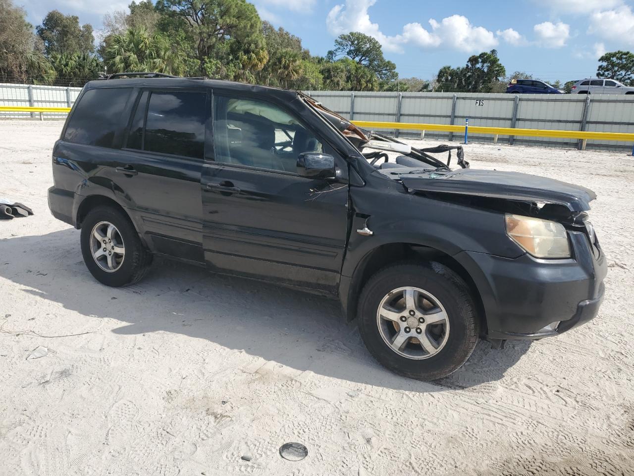 2007 Honda Pilot VIN 5FNYF28747B023498 Copart auction photo, rollover damage thumbnail 4