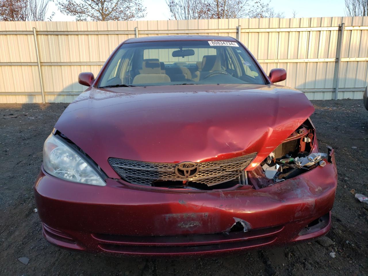 2002 Toyota Camry VIN 4T1BE32K82U107010 Copart auction photo, front end / minor dent/scratches damage thumbnail 5
