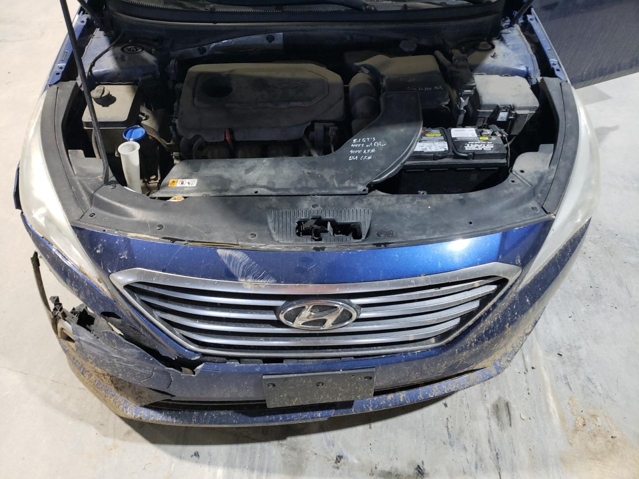 2015 Hyundai Sonata VIN 5NPE24AF2FH195816 Copart auction photo, front end / side damage thumbnail 11