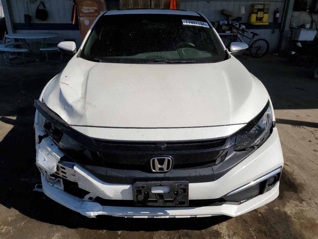 2019 Honda Civic VIN 2HGFC3B30KH354434 Copart auction photo, front end / side damage thumbnail 5