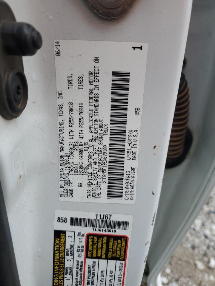 2014 Toyota Tundra VIN 5TFRM5F19EX079109 Copart auction photo, all over damage thumbnail 12