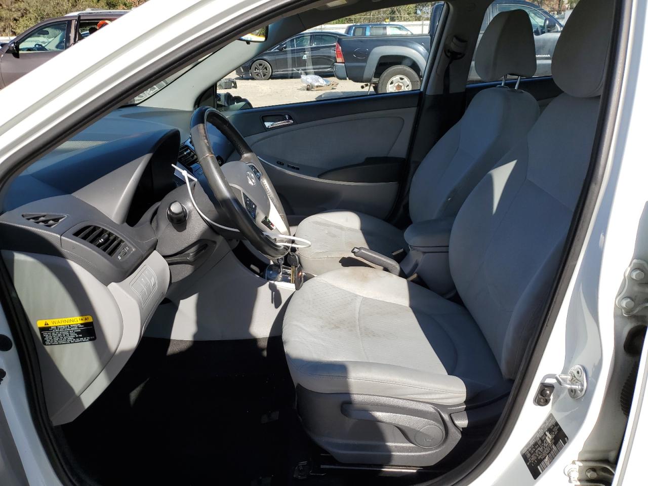 2014 Hyundai Accent VIN KMHCU5AE8EU162396 Copart auction photo, front end / undercarriage damage thumbnail 7
