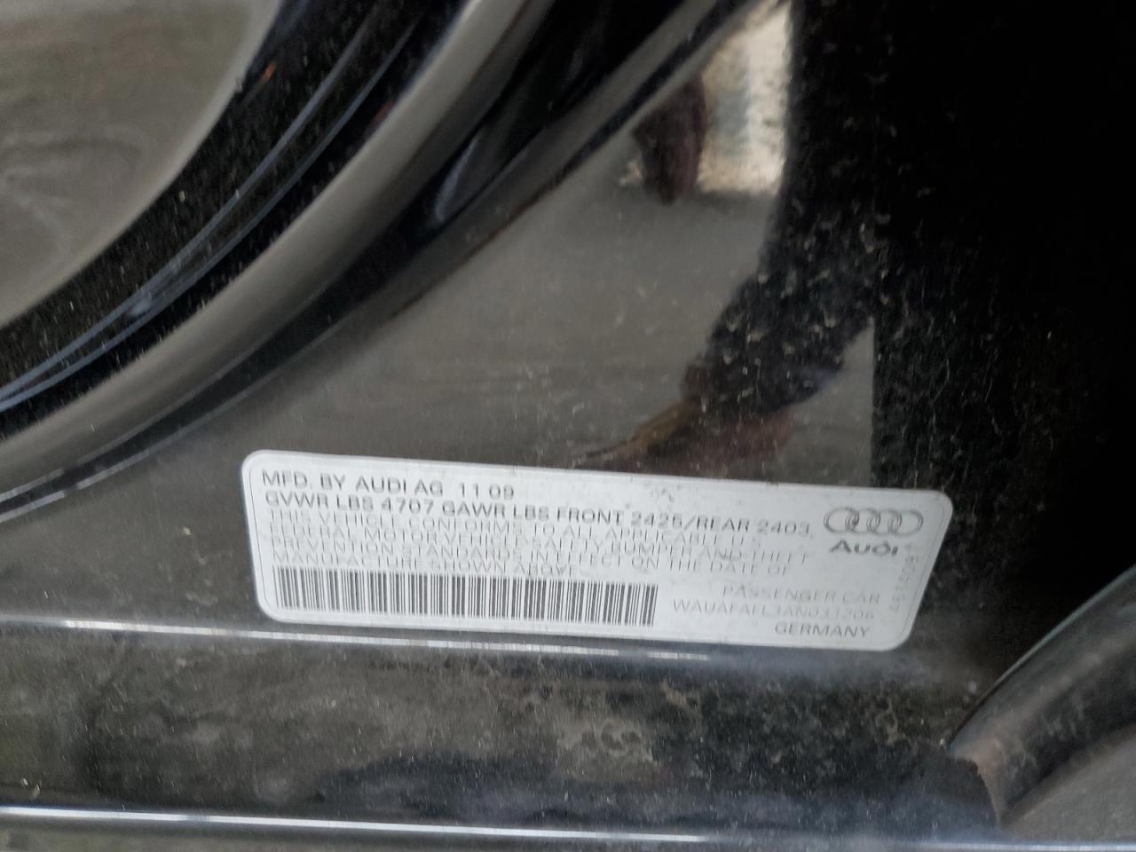 2010 Audi A4 VIN WAUAFAFL3AN031206 Copart auction photo, front end damage thumbnail 12