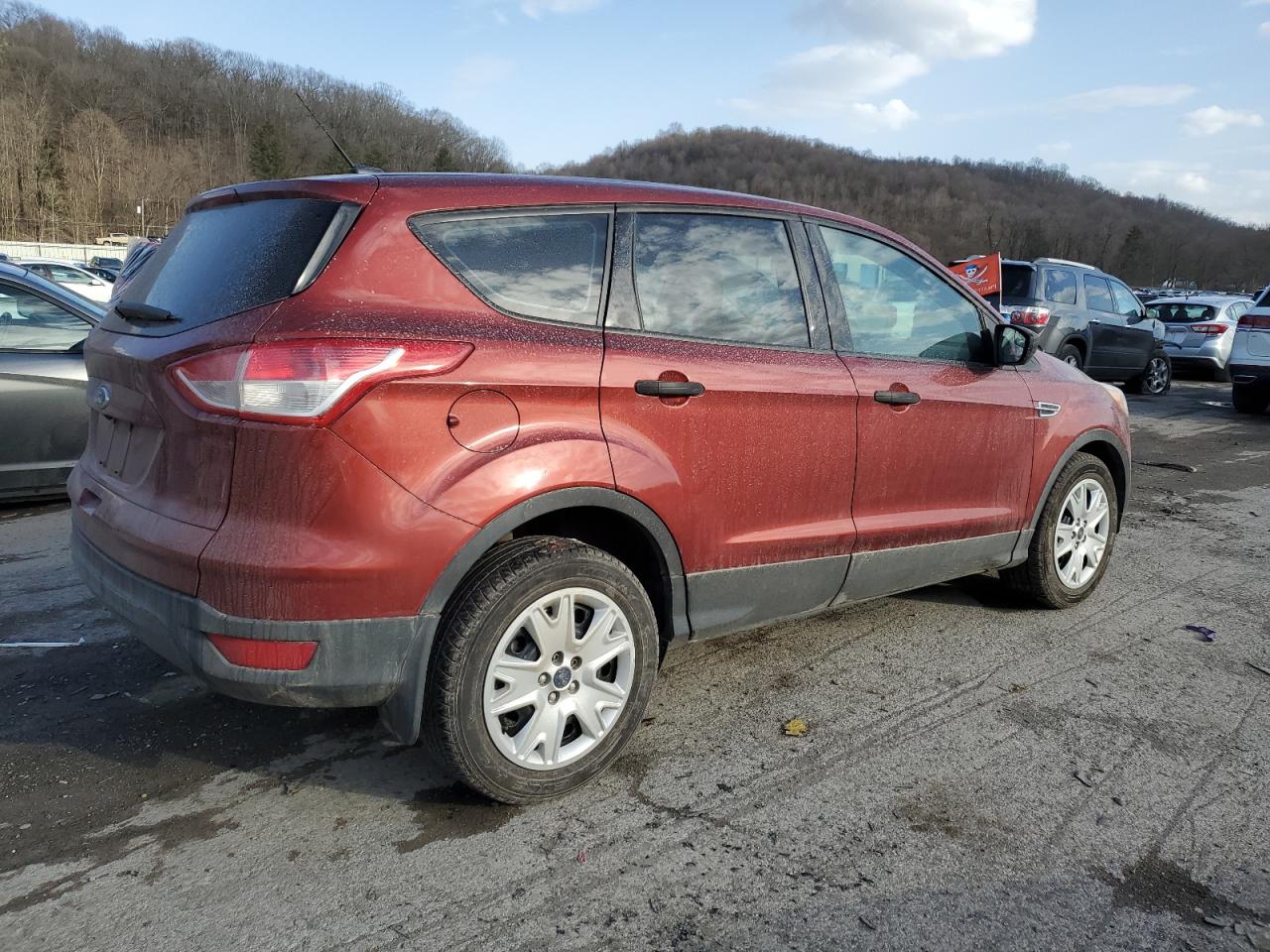 2015 Ford Escape VIN 1FMCU0F79FUC22376 Copart auction photo, side / front end damage thumbnail 3
