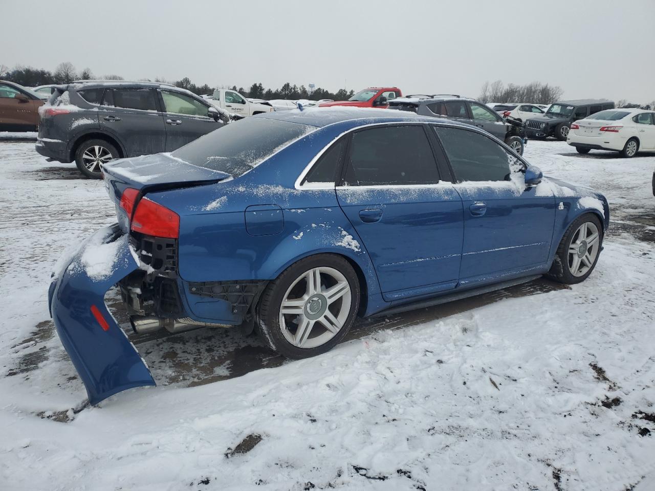2008 Audi A4 VIN WAUDF78E68A064443 Copart auction photo, rear end / side damage thumbnail 3