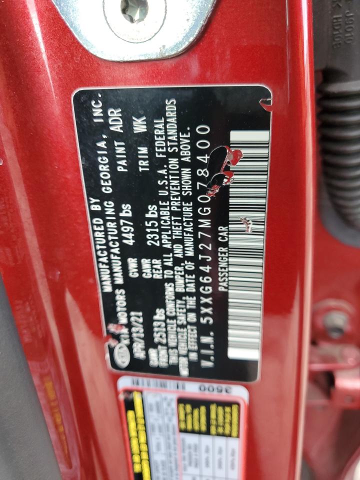 2021 KIA K5 VIN 5XXG64J27MG078400 Copart auction photo, rear end damage thumbnail 13