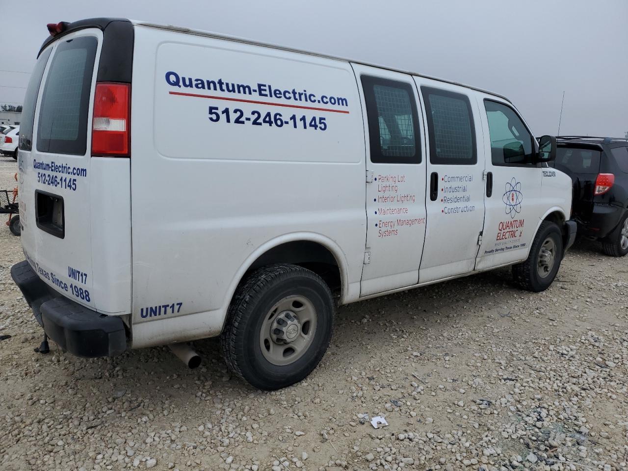 2017 Chevrolet Express VIN 1GCWGAFF1H1114490 Copart auction photo, rear end / side damage thumbnail 3