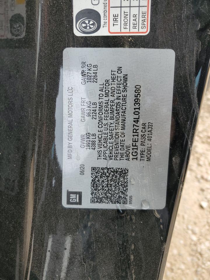 2020 Chevrolet Camaro VIN 1G1FE1R74L0139580 Copart auction photo, partial repair damage thumbnail 13