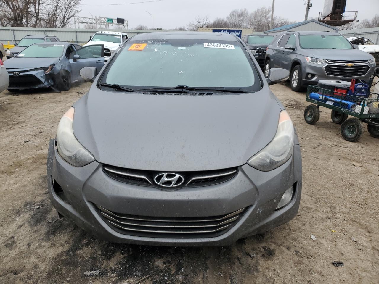 2013 Hyundai Elantra VIN 5NPDH4AE7DH228193 Copart auction photo, front end / vandalism damage thumbnail 5