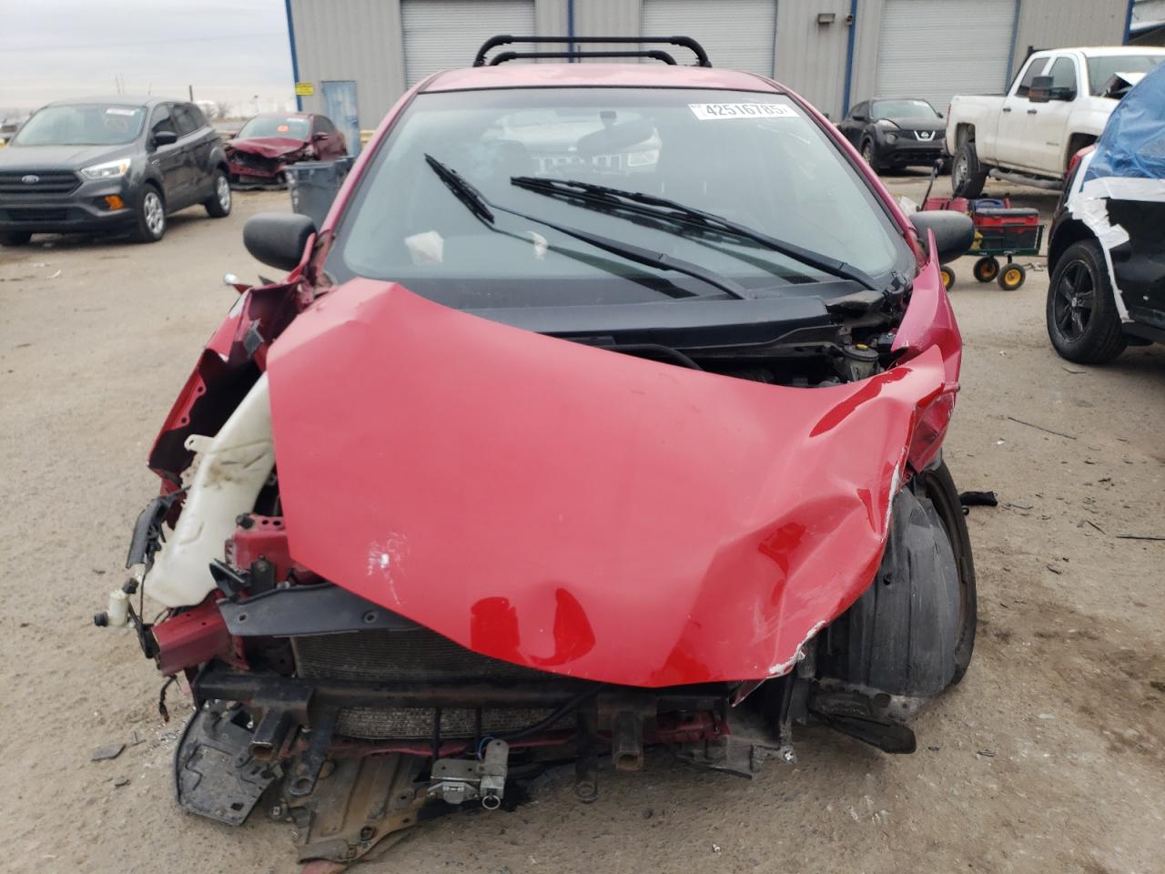 2010 Honda Fit VIN JHMGE8G22AC022277 Copart auction photo, front end damage thumbnail 5