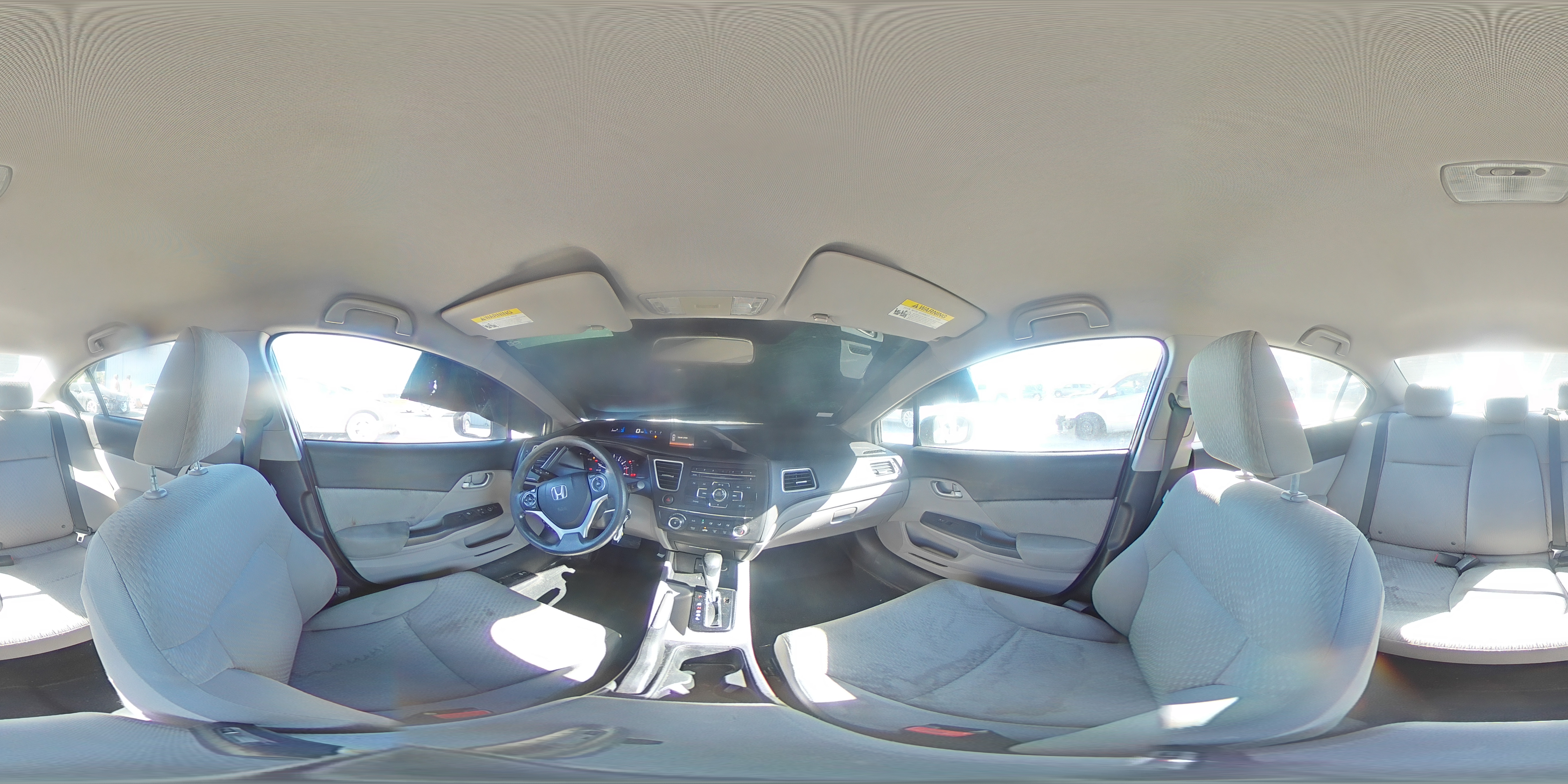 2014 Honda Civic VIN 2HGFB2F55EH535932 Copart auction photo, rear end / front end damage thumbnail 15
