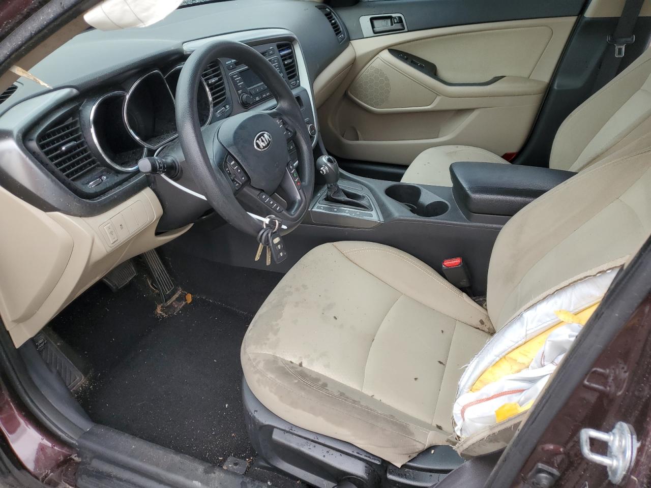 2013 KIA Optima VIN 5XXGM4A74DG134293 Copart auction photo, side / front end damage thumbnail 7