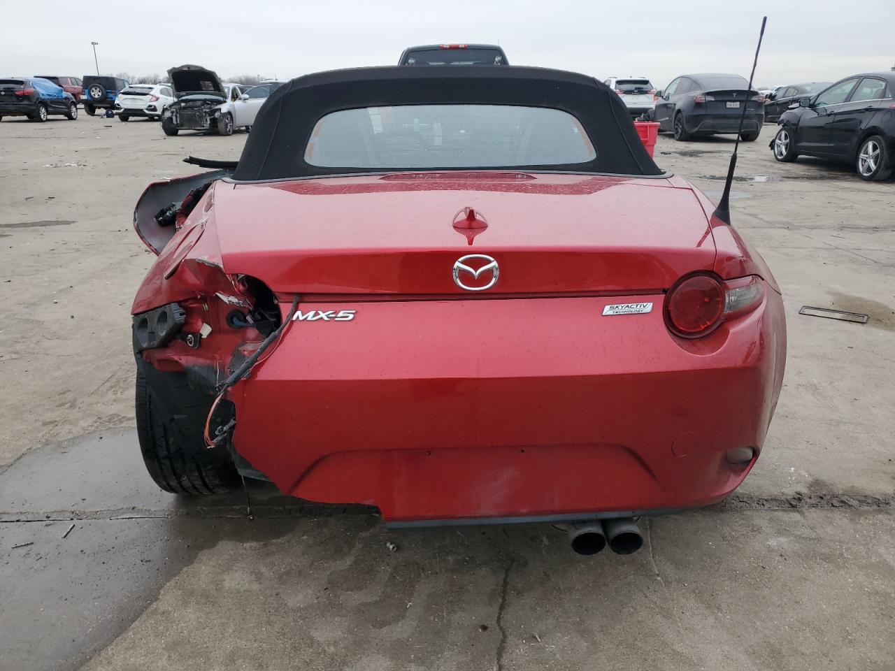 2016 Mazda MX-5 VIN JM1NDAD73G0115774 Copart auction photo, all over damage thumbnail 6