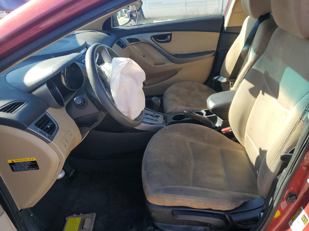 2013 Hyundai Elantra VIN 5NPDH4AE5DH334741 Copart auction photo, front end damage thumbnail 7