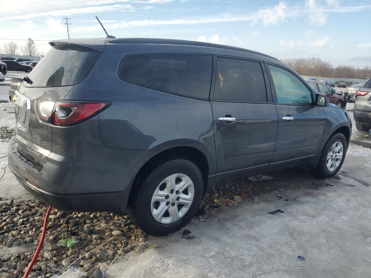2014 Chevrolet Traverse VIN 1GNKRFED0EJ109015 Copart auction photo, front end / rear end damage thumbnail 3