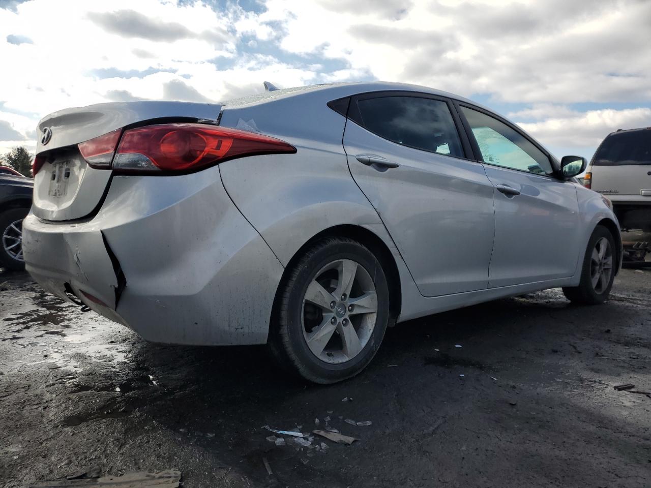 2012 Hyundai Elantra VIN KMHDH4AE7CU288832 Copart auction photo, rear end damage thumbnail 3