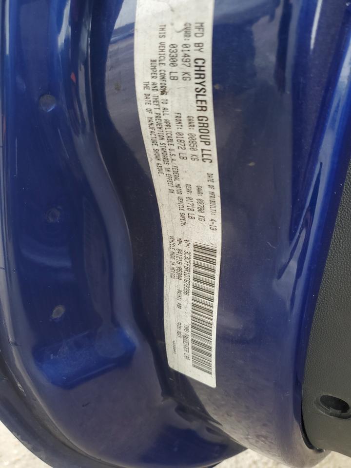 2013 Fiat 500 VIN 3C3CFFBR1DT672396 Copart auction photo, all over damage thumbnail 14