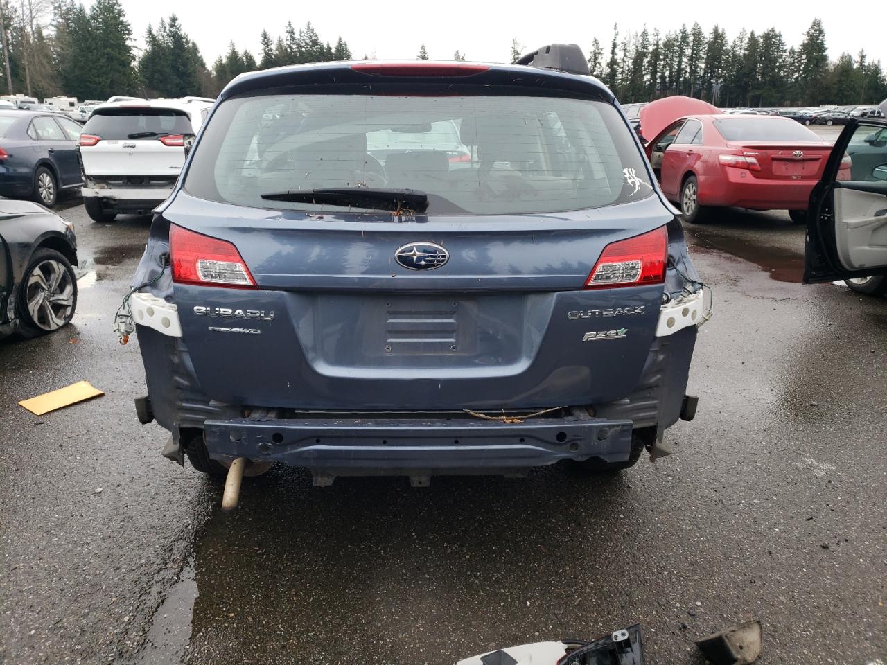 2014 Subaru Outback VIN 4S4BRBACXE3292938 Copart auction photo, burn / front end damage thumbnail 6