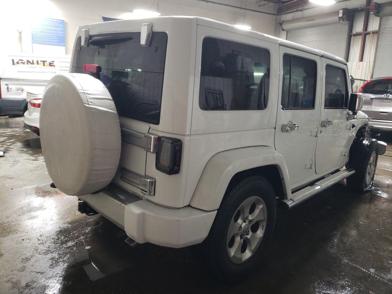 2015 Jeep Wrangler VIN 1C4BJWEG7FL610712 Copart auction photo, front end / side damage thumbnail 3